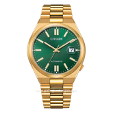 CITIZEN TSUYOSA NJ0152-51X Automatic Gold Dial Green Stainless Steel Strap