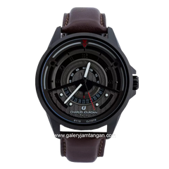 CHARLES JOURDAN CJ1078-1775 Brown Black Leather Strap
