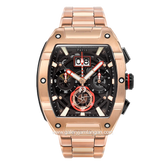 CHARLES JOURDAN CJ1120-1732C Rosegold Dial Black Stainless Steel