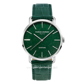 CHARLES JOURDAN C1124-1392 Green Silver Leather Strap