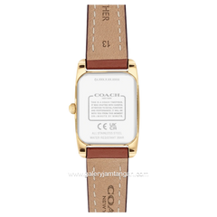 COACH REESE 14504643 Brown Gold Dial White Leather Strap