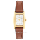 COACH 14504643 Reese Brown Gold Dial White Leather Strap