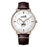 CONDOTTI GENUINO CN1092-RG01-L05 Brown Rosegold Leather Strap