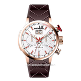 CONDOTTI VIGOROSSO CN1111-RG01-L05 Brown Rosegold Rubber Strap