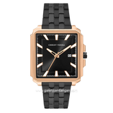 CHRIST VERRA CV 12083L-18 BLK Women Watches Black Rosegold Stainless Steel