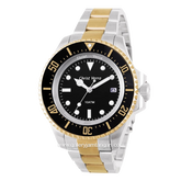 CHRIST VERRA CV 71637G-13 BLK Silver Gold Dial Black Stainless Steel