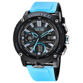 DIGITEC DA-2094T Digital Analog Blue Dial Black Rubber Strap