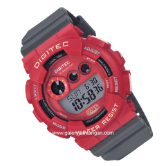 DIGITEC DG-5021T Digital Grey Red Rubber Strap