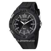 DIGITEC DN-5184T Full Black Analog Rubber Strap