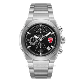 DUCATI STELVIO DTWGI0003104 Silver Dial Black Stainless Steel Strap