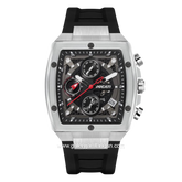 DUCATI DTWGO0001303 DT008 Chronograph Black Silver Silicone Strap