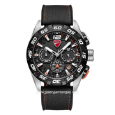 DUCATI DTWGO0001805 DT012 Chronograph Black Silicone Combi Nylon Strap