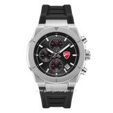 DUCATI FRONTIER DTWGO0005001 Black Silver Silicone Strap