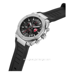 DUCATI FRONTIER DTWGO0005001 Black Silver Silicone Strap
