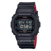 G-SHOCK DW-5600UHR-1DR Black Combinasi Red Digital Resin Strap