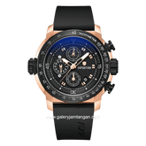 EXPEDITION E 6335 GCRBRBA Chronograph Black Rosegold Rubber Strap