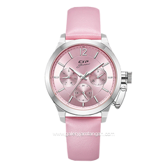 Expedition E 6381 B Pink Silver Leather Strap
