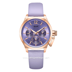 Expedition E 6381 B Purple Rosegold Leather Strap