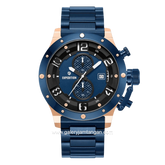 EXPEDITION E 6381 MCBURBU1 Chronograph Blue Rosegold Stainless Steel Strap