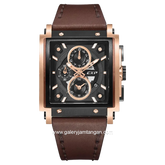 EXPEDITION E 6731 GC Brown Rosegold Chronograph Leather Strap