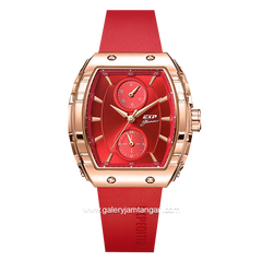 EXPEDITION E 6782 BF Red Rosegold Rubber Strap