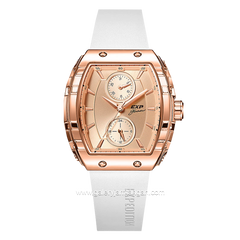 EXPEDITION E 6782 BF White Rosegold Rubber Strap