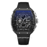 Expedition E 6782 MC RTBBASL Black Silver Rubber Strap