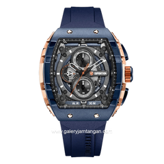 EXPEDITION E 6782 MC RURBU1 Blue Rosegold Rubber Strap