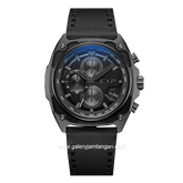 EXPEDITION E 6835 M Chronograph Full Black Leather Strap