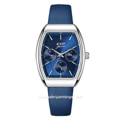 Expedition E 6863 BF Blue Silver Leather Strap