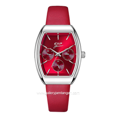 Expedition E 6863 BF Red Silver Leather Strap