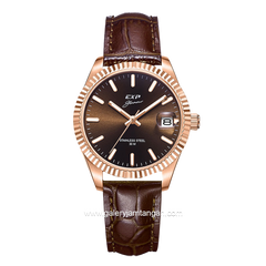 Expedition E 6865 LD Brown Rosegold Leather Strap