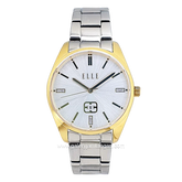 ELLE EL001-1G02B02 Silver Gold Dial White Stainless Steel Strap