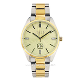 ELLE EL001-1G10B16 Silver Gold Dial White Stainless Steel Strap
