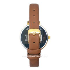 ELLE EL002-1G02L05 Brown Dial White Leather Strap