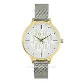 ELLE EL003-1G02M02 Silver Gold Dial White Shandrop Strap
