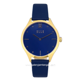 ELLE EL007-1G04L04 Blue Gold Leather Strap