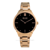ELLE EL007-1RG03B12 Rosegold Dial Black Stainless Steel Strap