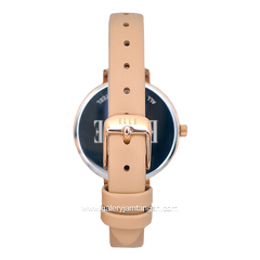 ELLE EL002-1RG02L11 Brown Dial White Leather Strap