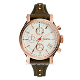 FOSSIL ES3616 Original Boyfriend Chronograph Raisin Leather Strap