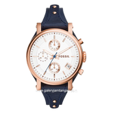 FOSSIL ES3838 Boyfriend Chronograph Blue Leather Strap