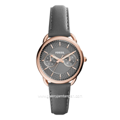 FOSSIL ES3913 Womens Watch Grey Rosegold Leather Strap