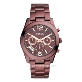 FOSSIL ES4110 Ladies Perfect Boyfriend Wine Dial Stainless Steel Strap