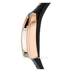 FOSSIL ES5263 DIAMOND Black Rosegold Leather Strap