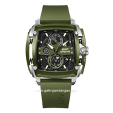 Expedition E 3008 G Chronograph Full Green Rubber Strap