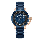 EXPEDITION E 6381 BFBURBU1 Blue Rosegold Stainless Steel Strap