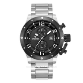 EXPEDITION E 6381 MCBTBBA1 Chronograph Silver Dial Black Stainless Steel Strap