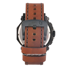 Expedition E 6402 MC Brown Dial Black Leather Strap