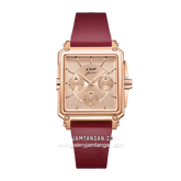 Expedition E 6618 B Red Dial Rosegold Rubber Strap