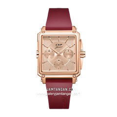 Expedition E 6618 B Red Dial Rosegold Rubber Strap